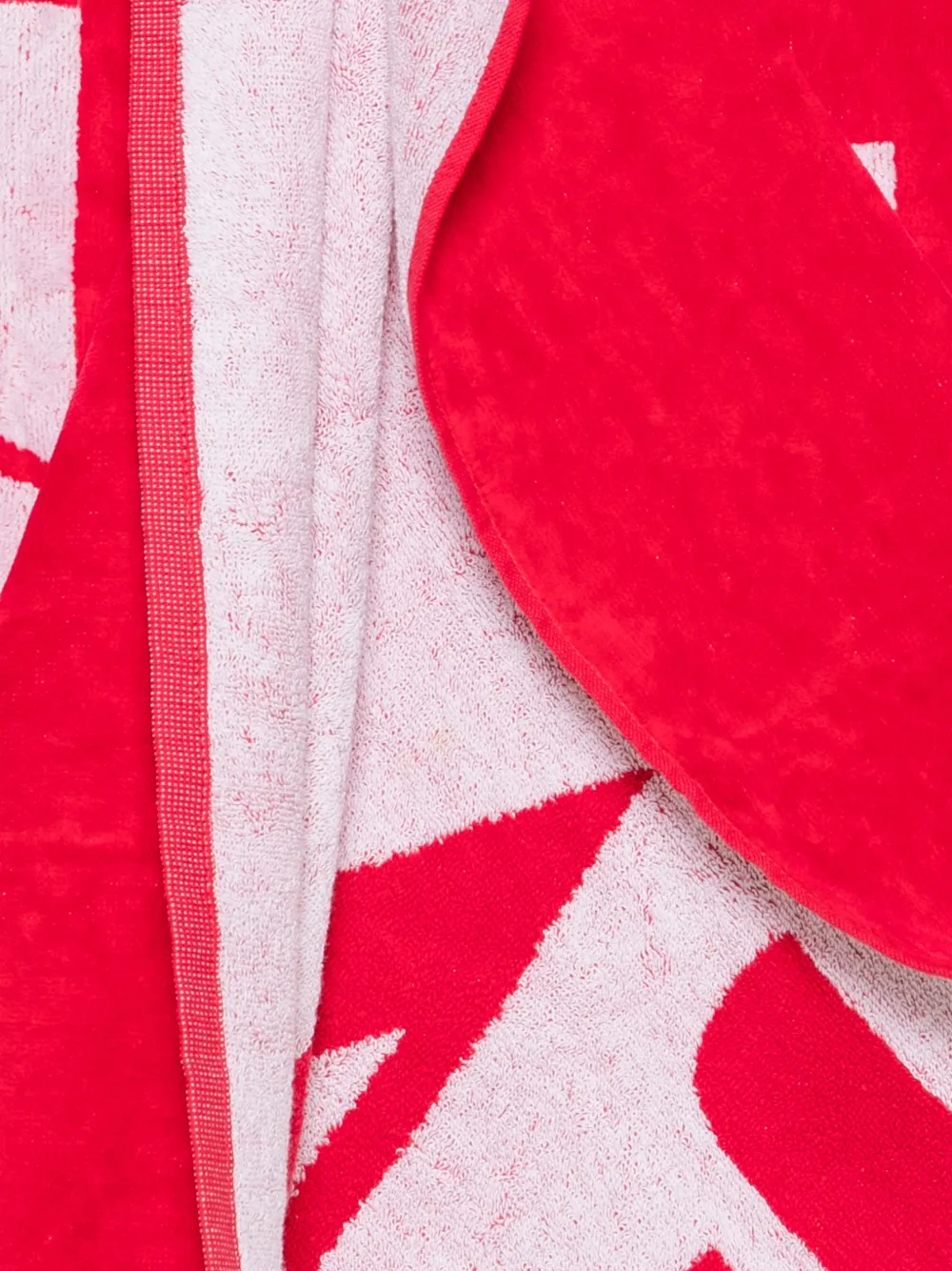 Emporio Armani Strandlaken met intarsia-logo Rood