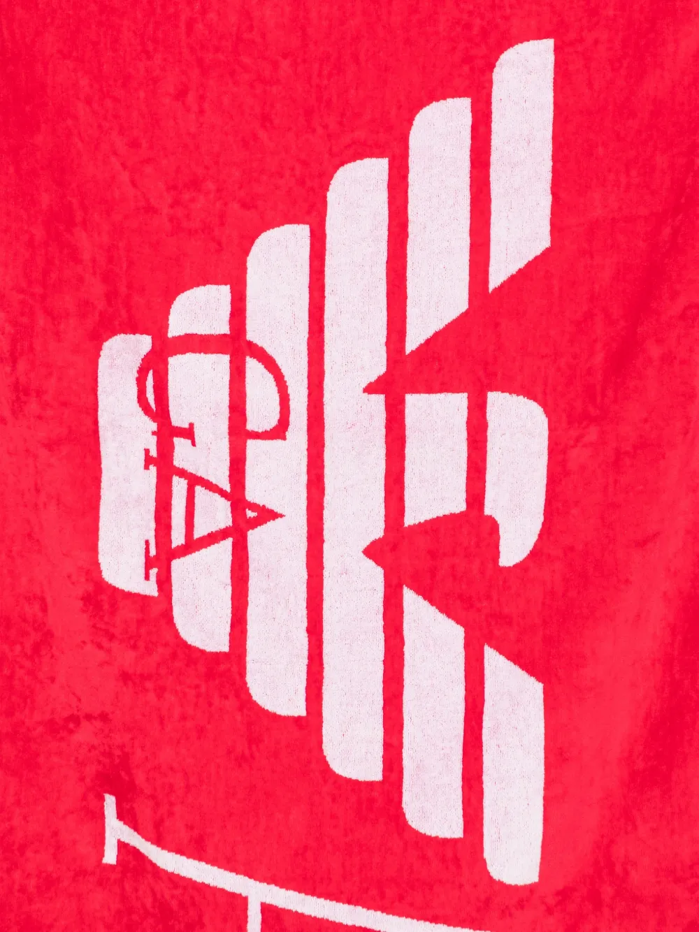 Emporio Armani Strandlaken met intarsia-logo Rood
