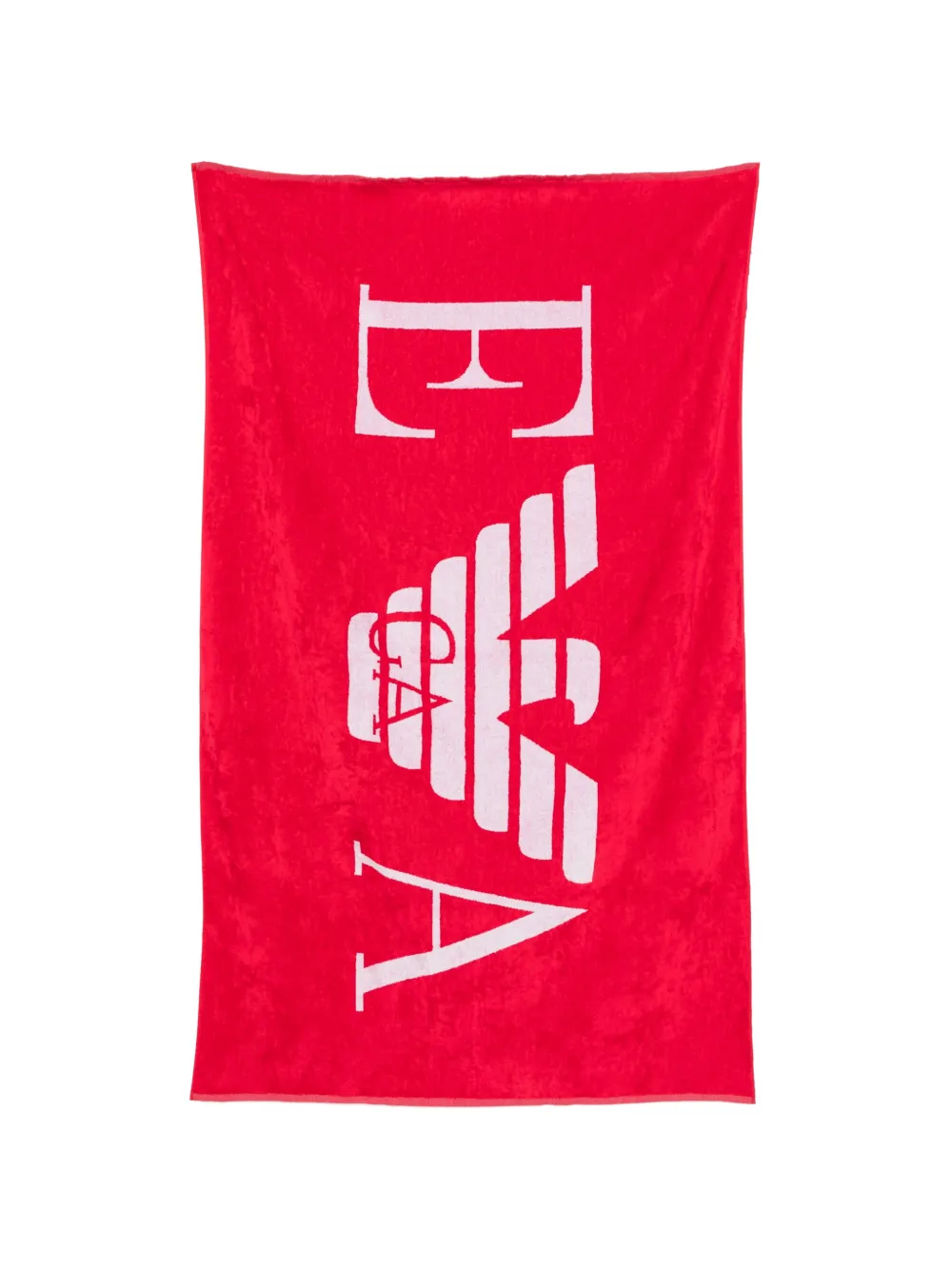 Emporio Armani intarsia-logo beach towel