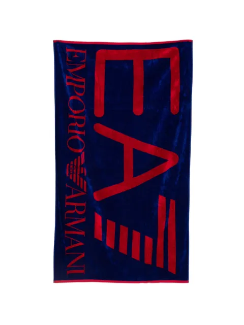 Emporio Armani intarsia-logo beach towel