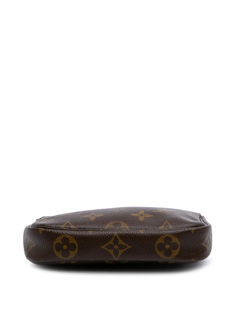 Pre-owned Louis Vuitton 2004 Monogram Mini Pochette Accessoires Handbag In Brown