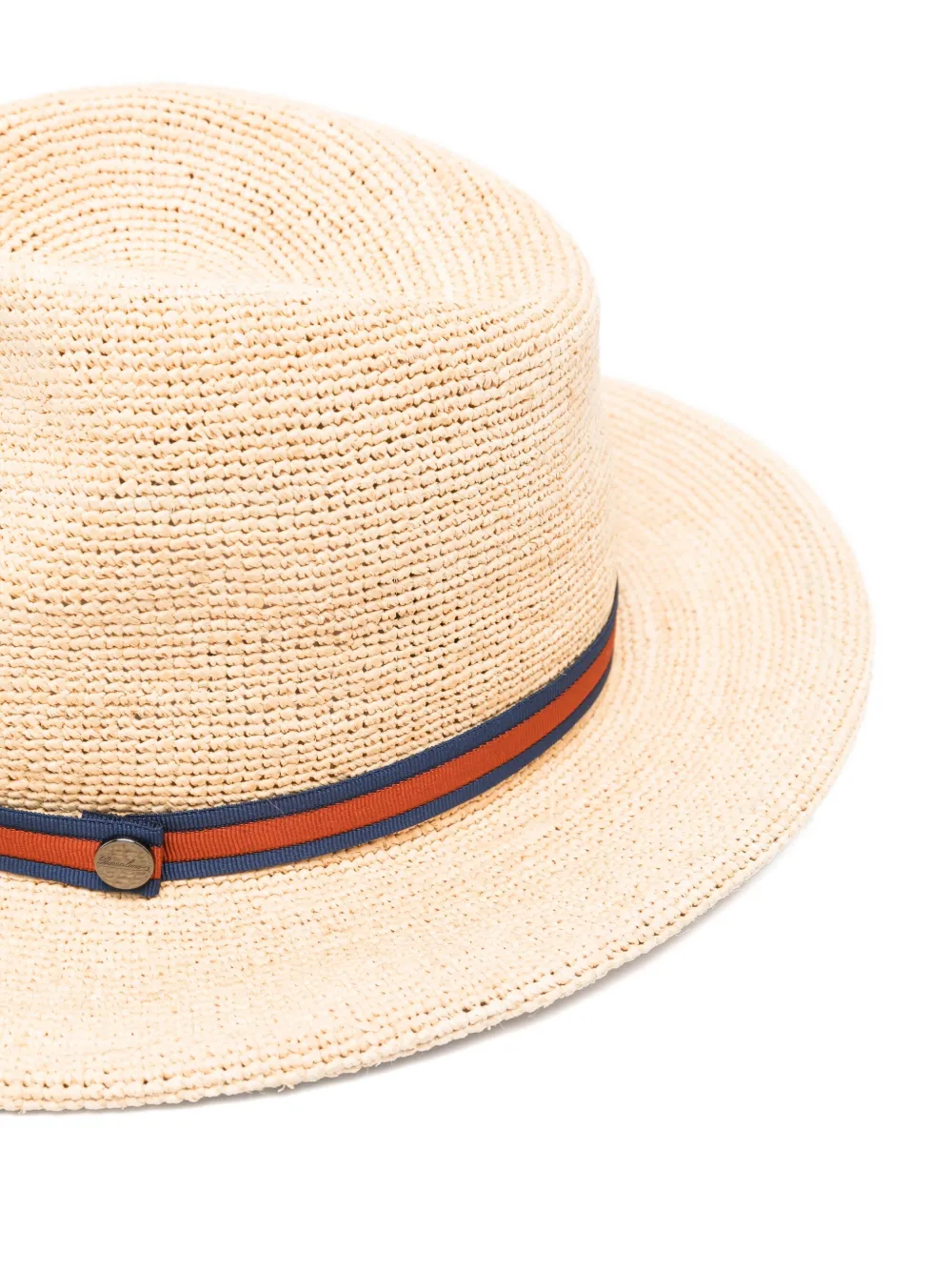 Borsalino Strohoed met lint Beige