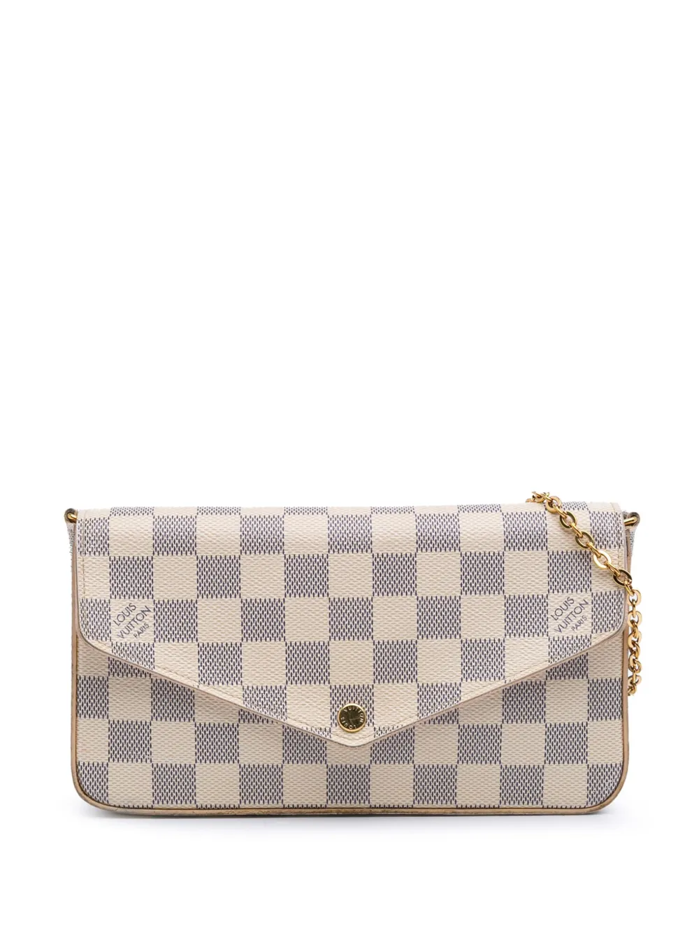 Louis Vuitton Pre-Owned 2018 ダミエ アズール ポシェット フェリシー ショルダーバッグ - ホワイト Louis Vuitton Pre-Owned 2018 ダミエ アズール ポシェット フェリシー ショルダーバッグ - ホワイト