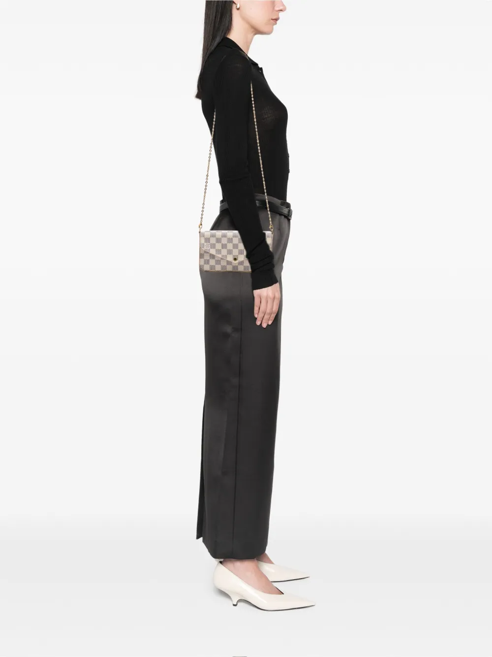 Louis Vuitton Pre-Owned 2018 Damier Azur Pochette Felicie crossbody bag | Pre-Owned | Image 2