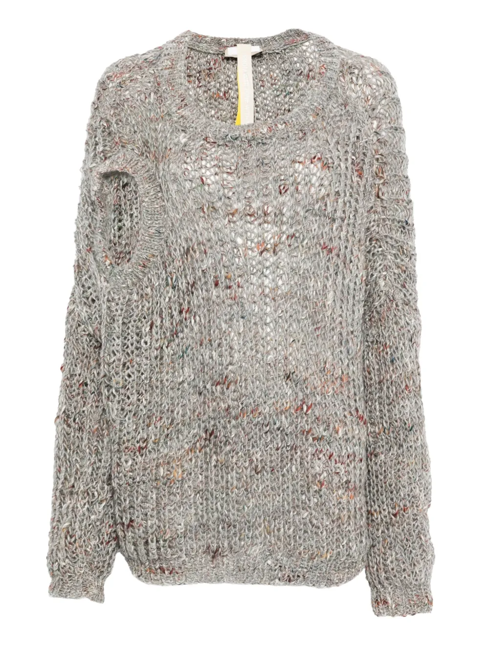 dual-neck virgin-wool-blend sweater
