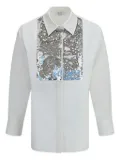Alexander McQueen sequin-embellished cotton shirt - White
