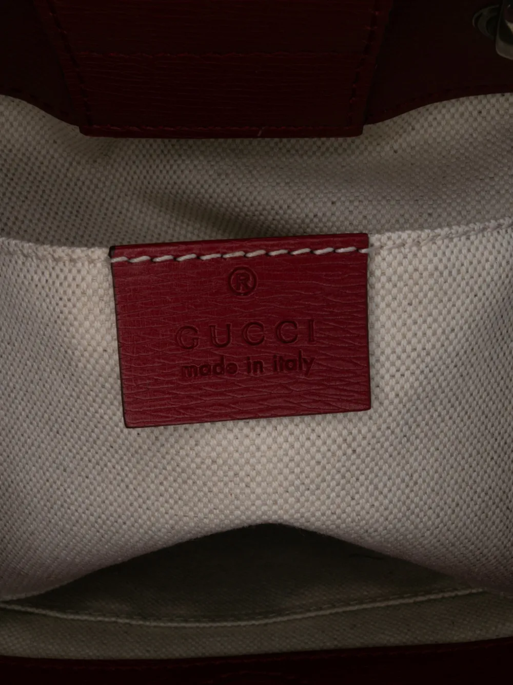 Pre-owned Gucci 2016-2025 Mini Calfskin Blooms Bamboo Shopper Satchel In Red