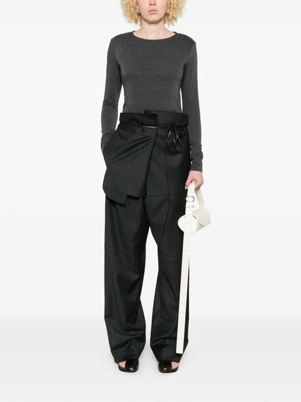 LITKOVSKA pinstripe drawstring trousers - Grijs