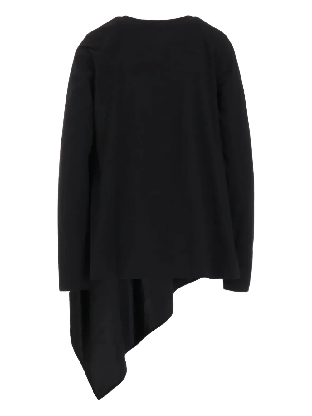 Y's asymmetric draped top - Zwart