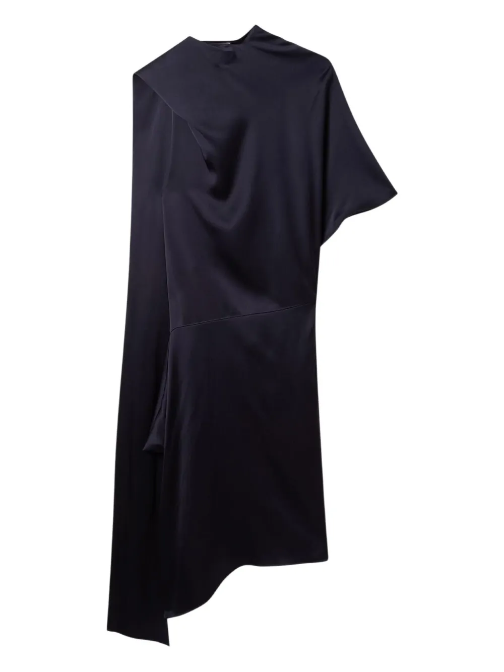 Stella McCartney asymmetric draped midi dress - Blauw