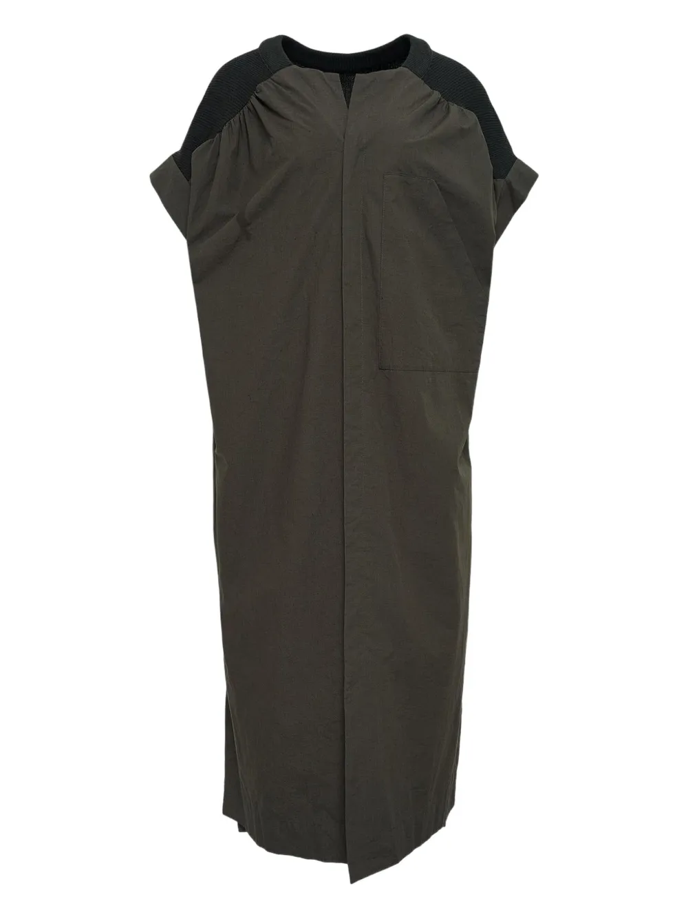 Y's short-sleeve paneled midi dress | Black | Image 1