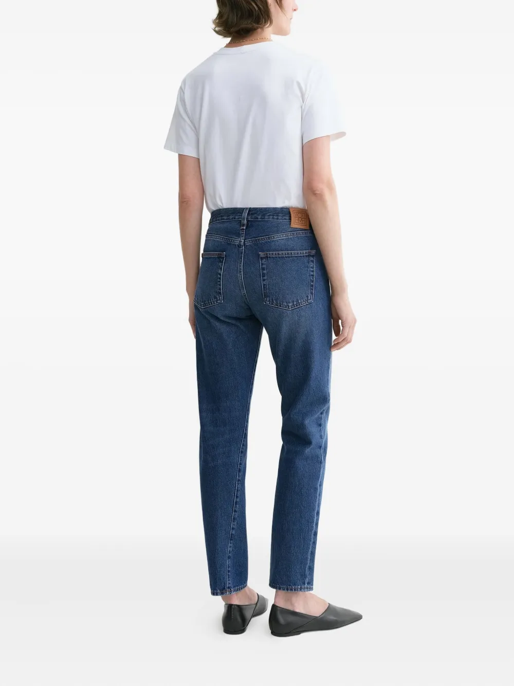 TOTEME logo-patch jeans - Blauw