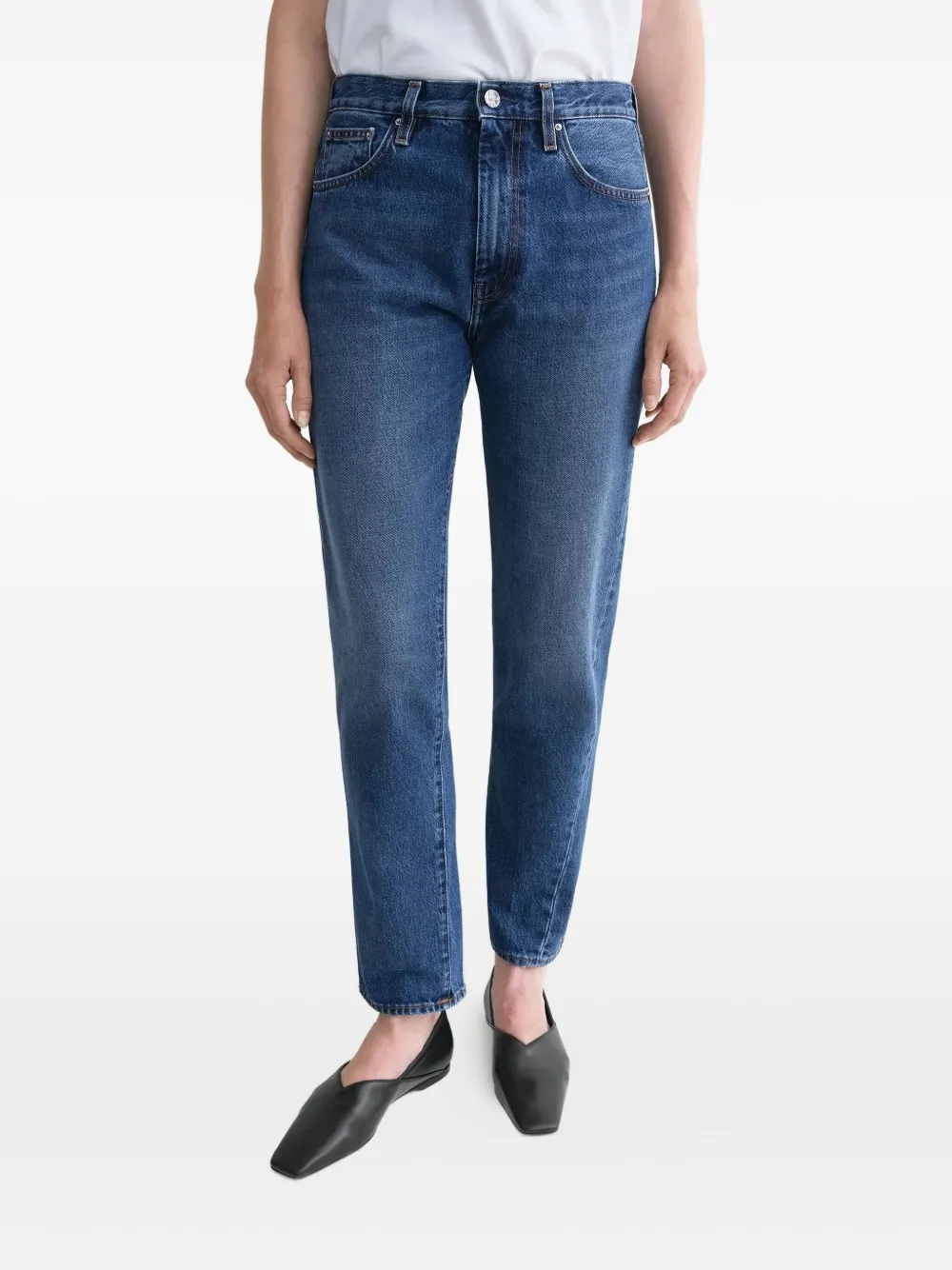 TOTEME Jeans met logopatch Blauw