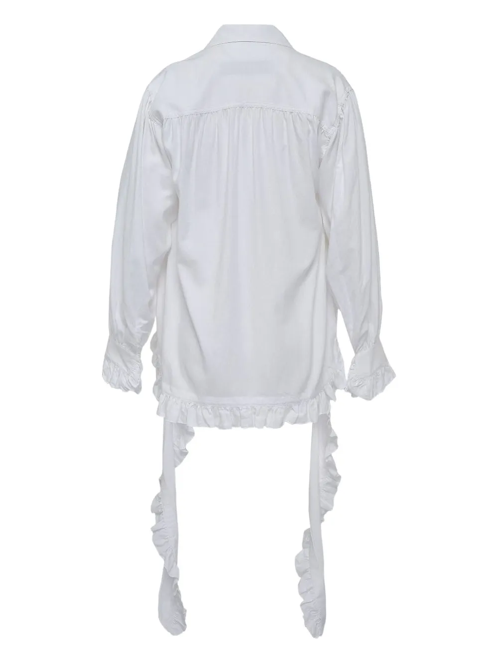 Open YY Blouse met ruches - Wit