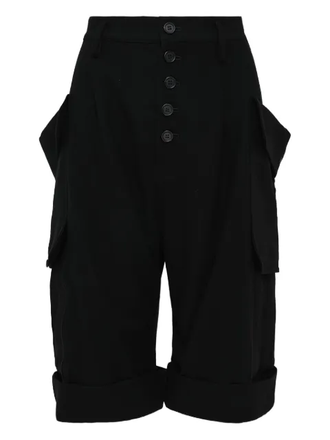 Yohji Yamamoto button-fastening cargo shorts