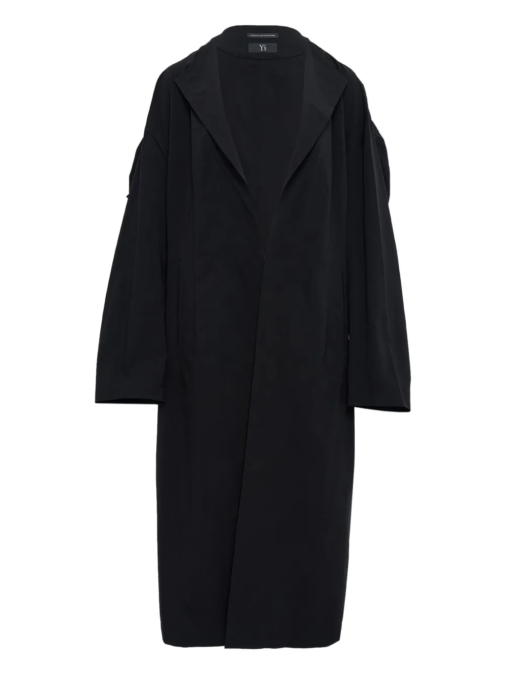 Y's Open-front Coat In Black