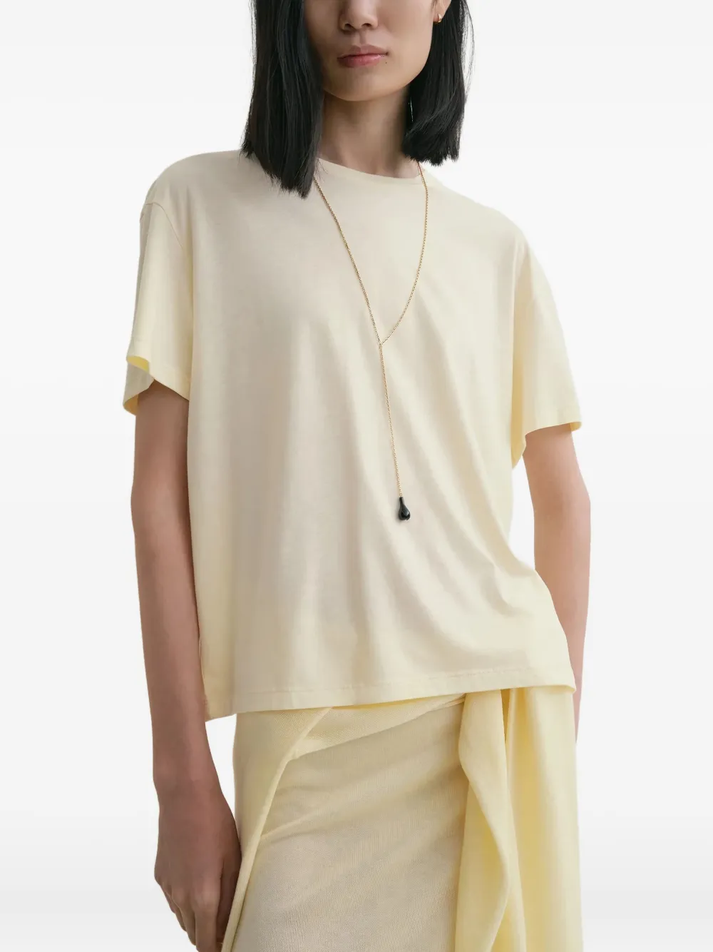 TOTEME T-shirt met ronde hals Geel