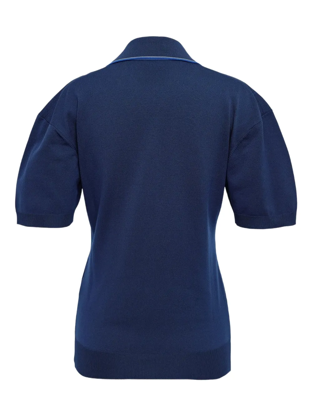 Stella McCartney grid short-sleeve polo top - Blauw