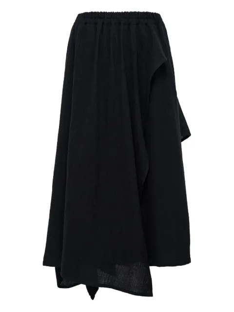Y's asymmetric draped trousers