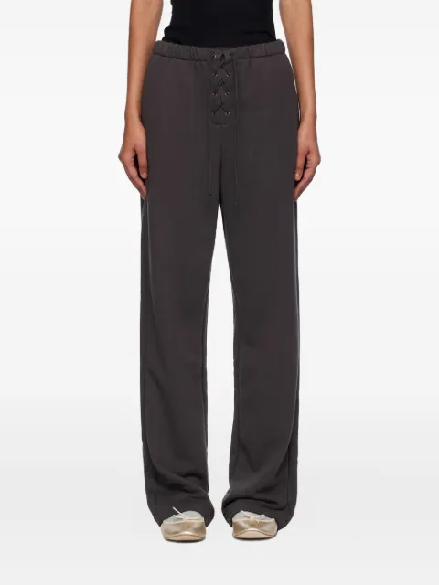 Open YY lace-up drawstring track pants