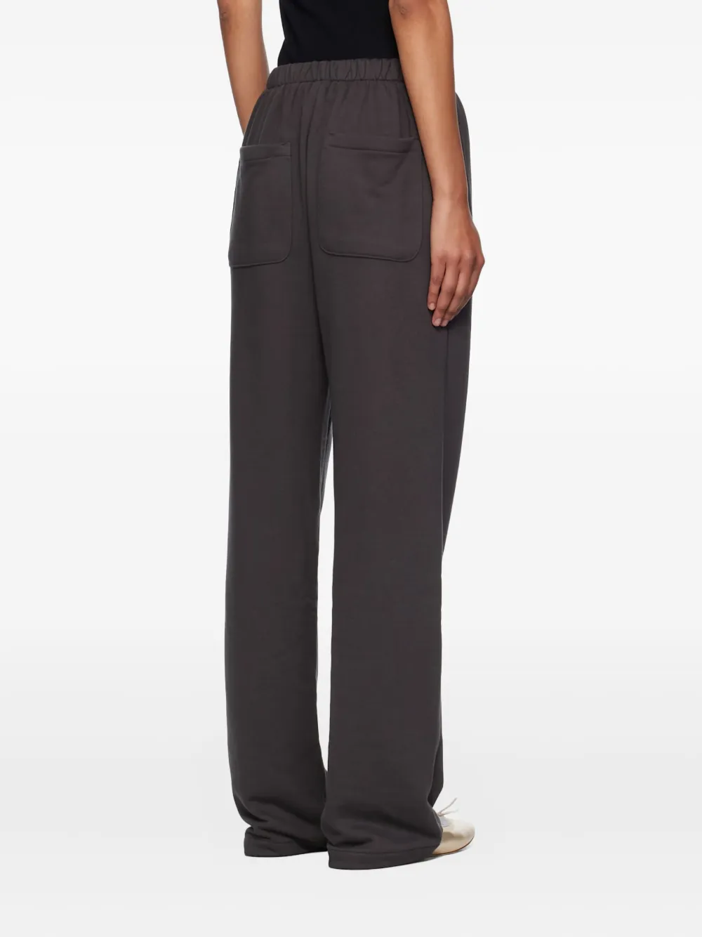 Open Yy Lace-up Drawstring Track Pants In Gray