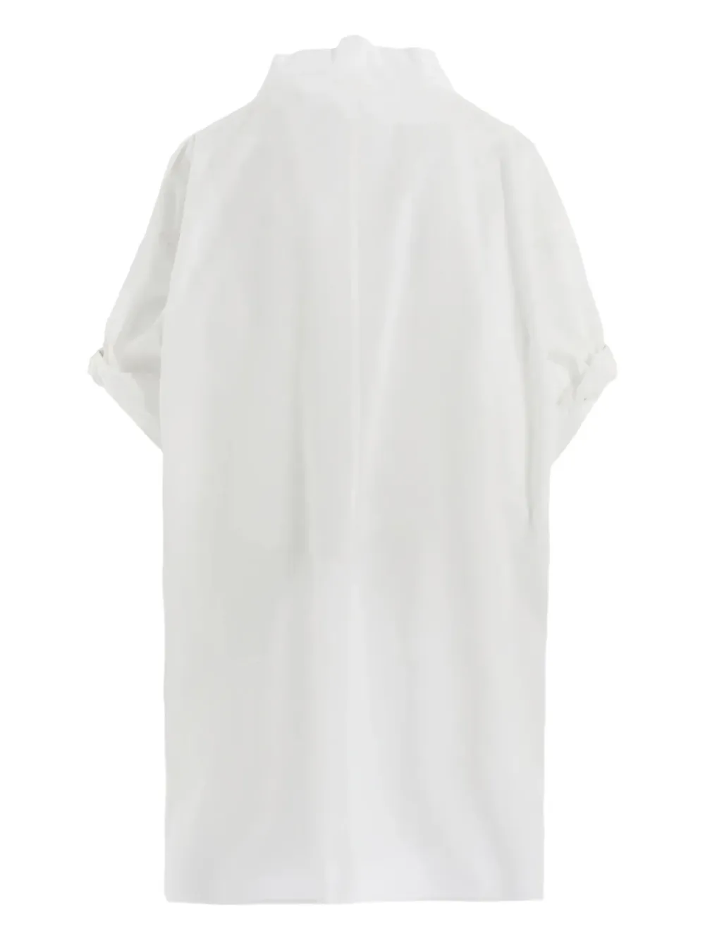 Y's mandarin-collar short-sleeve shirt - Wit