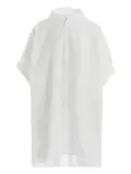Y's mandarin-collar short-sleeve shirt - White
