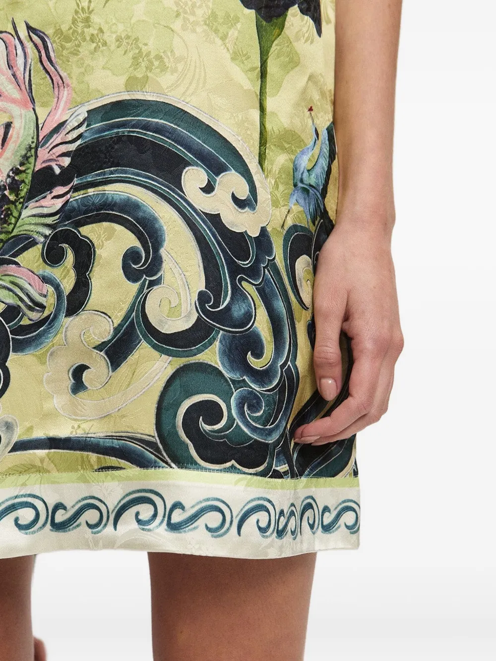 ALEMAIS Rochester mini-shiftjurk met bloemenprint Groen