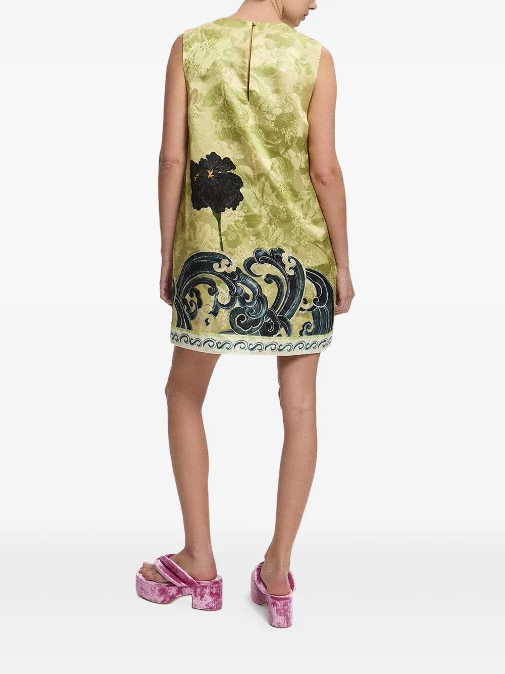 ALEMAIS Rochester mini-shiftjurk met bloemenprint Groen