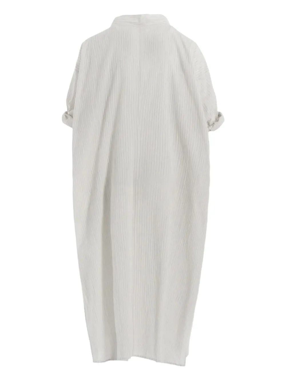 Y's Striped Shirt Dress In White