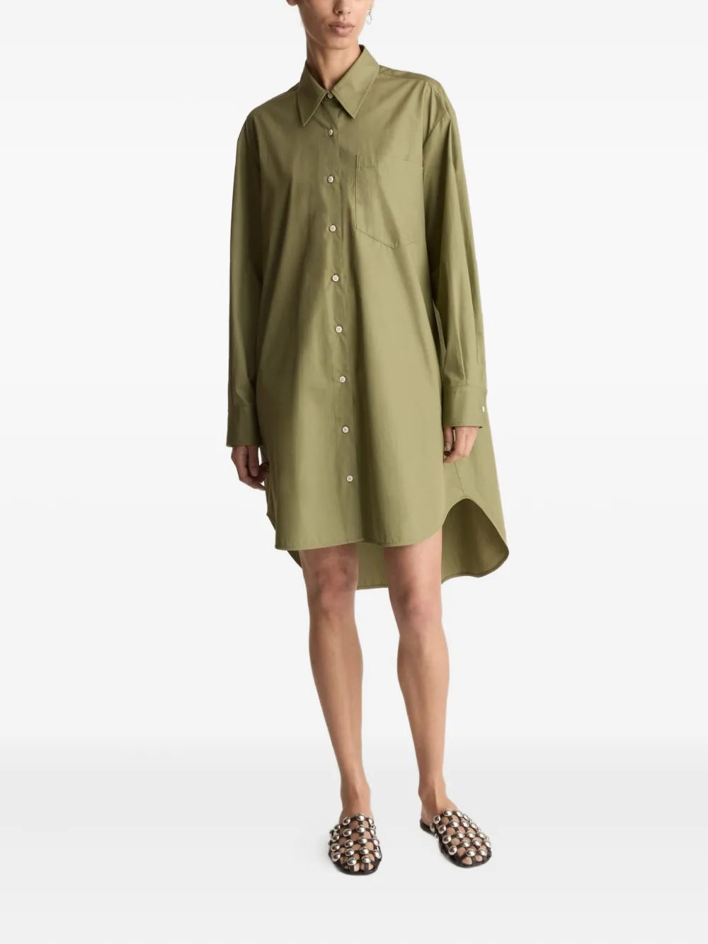 Lee Mathews pocket mini dress - Groen