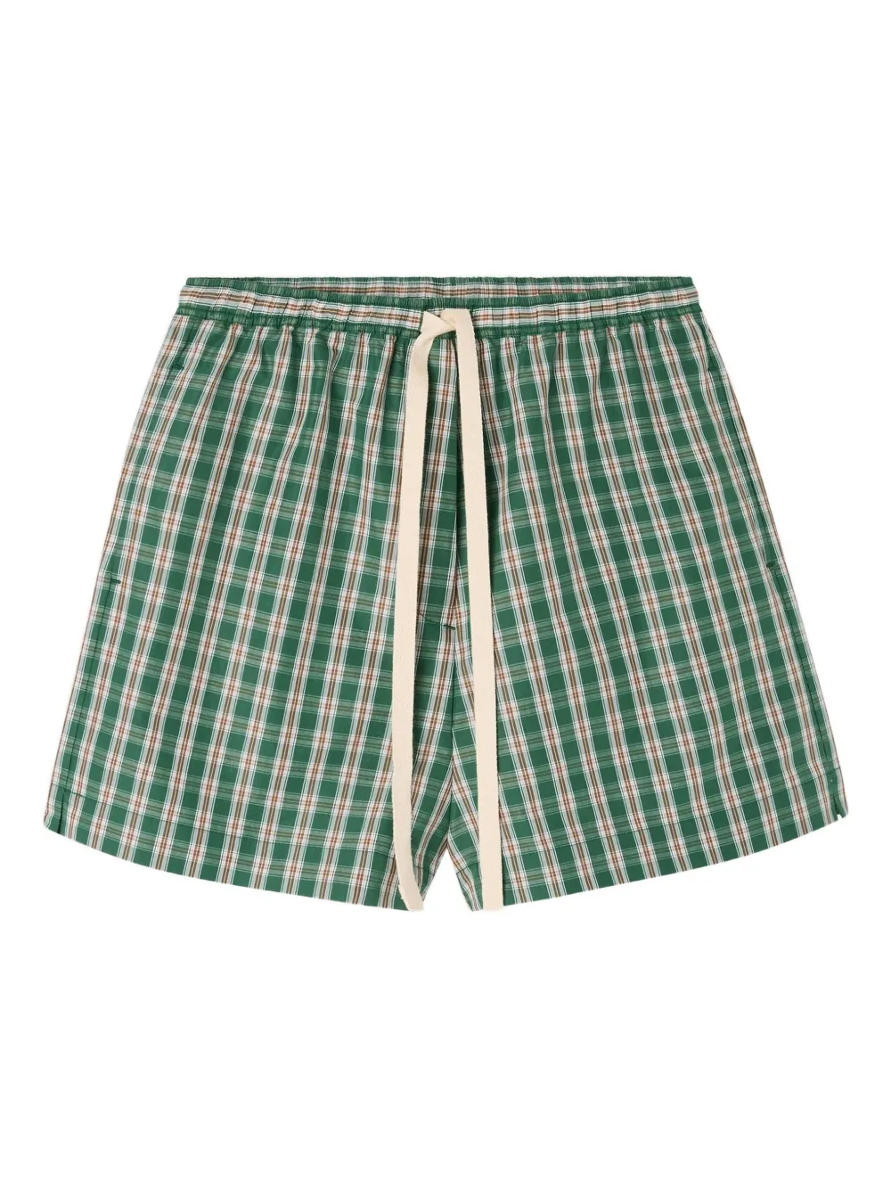 Lee Mathews Gordon checked drawstring shorts | Green | Image 1