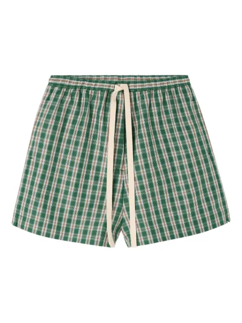 Lee Mathews Gordon checked drawstring shorts