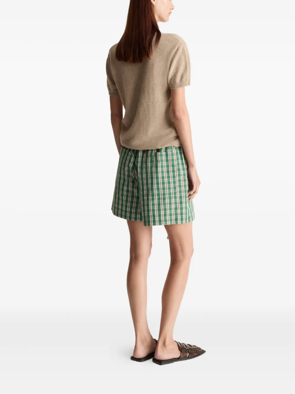 Lee Mathews Gordon Checked Drawstring Shorts In Pattern