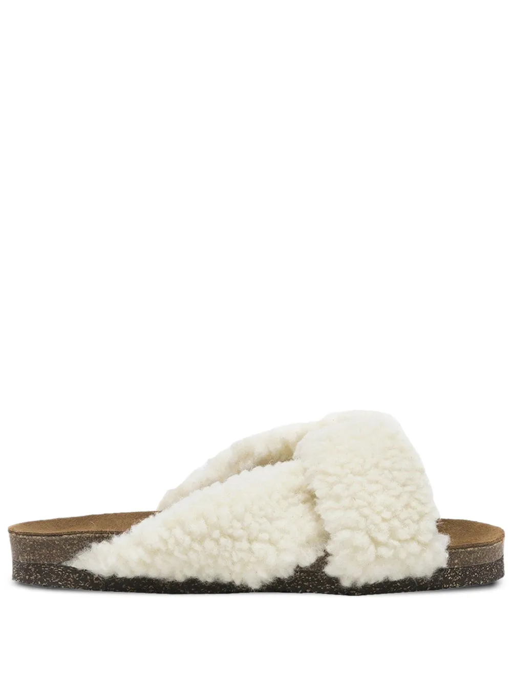 Flattered Lou Teddy Flat Sandals In Neutral