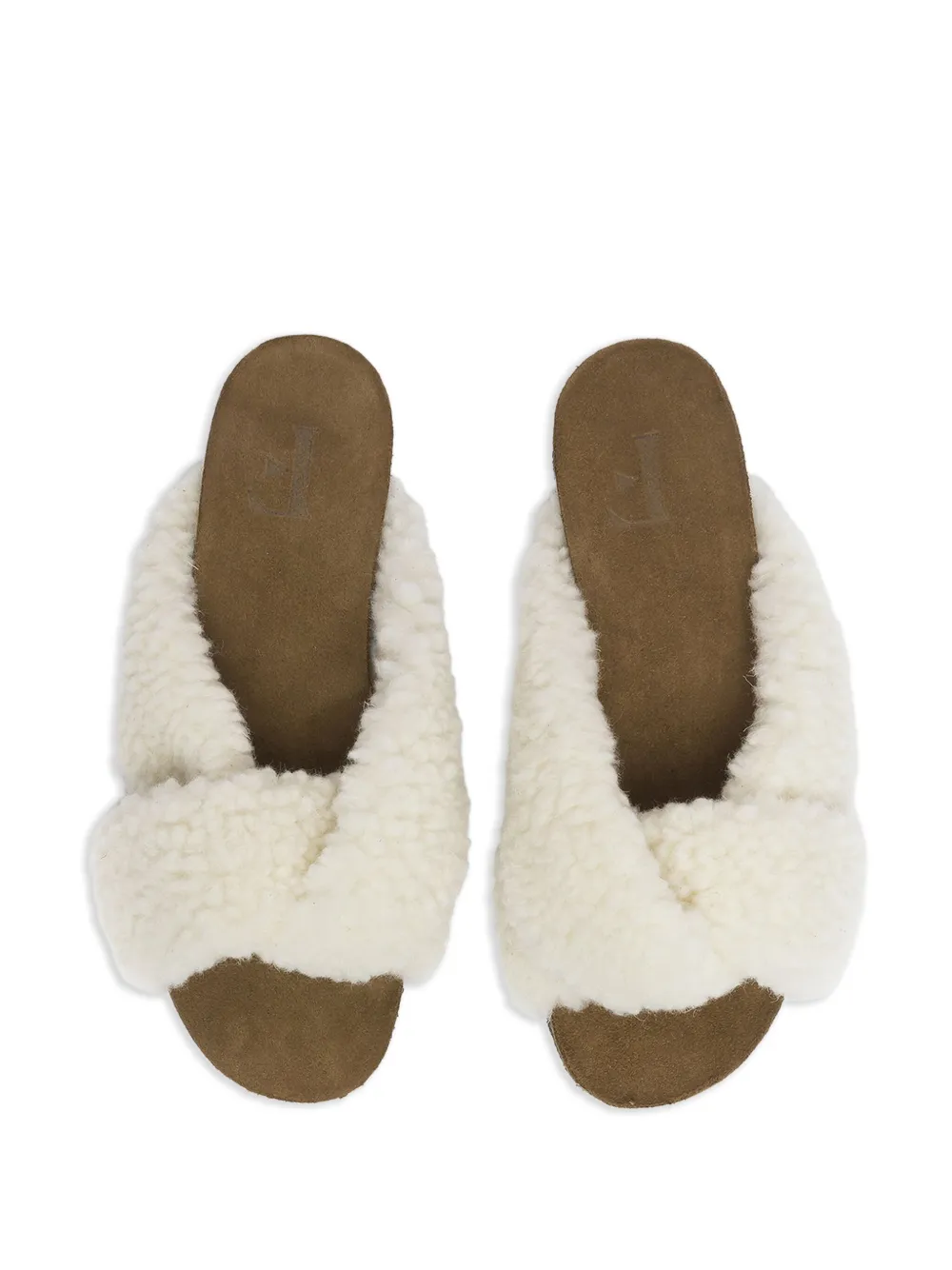 Flattered Lou Teddy Flat Sandals In Neutral