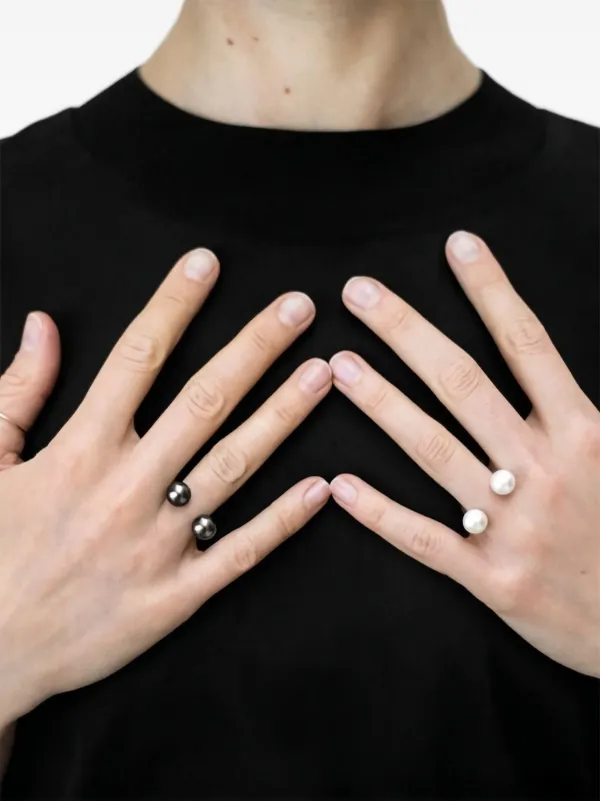 Saskia Diez パール リング | シルバートーン | FARFETCH JP