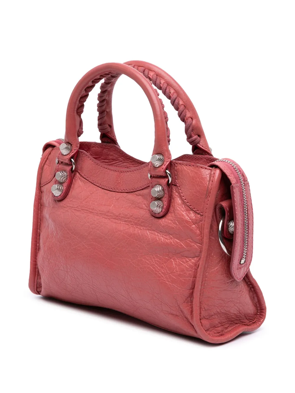 Pre-owned Balenciaga 2013 Mini Lambskin Motocross Classic City Satchel