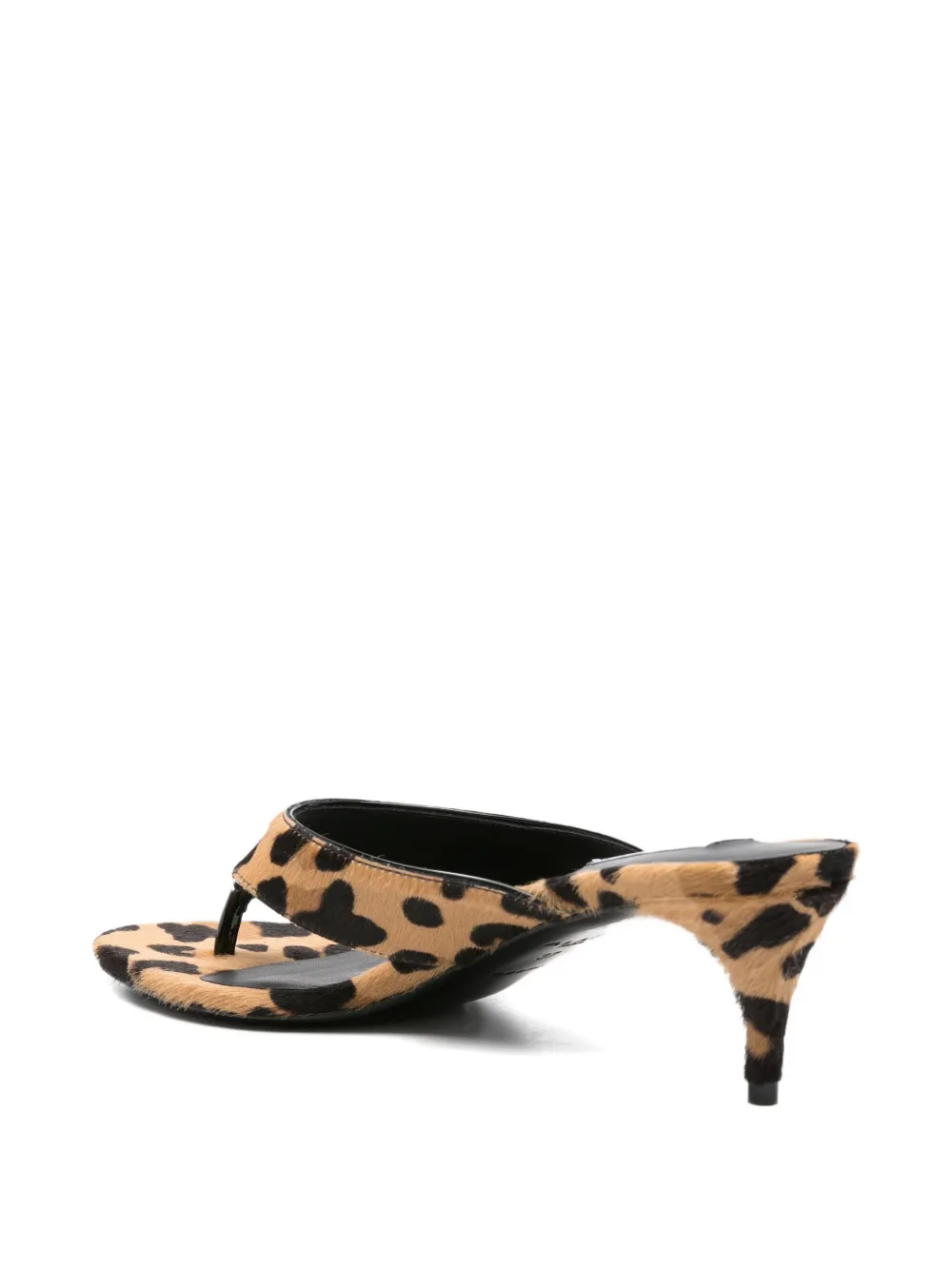 Leopard-Print Kitten-Heel Mules