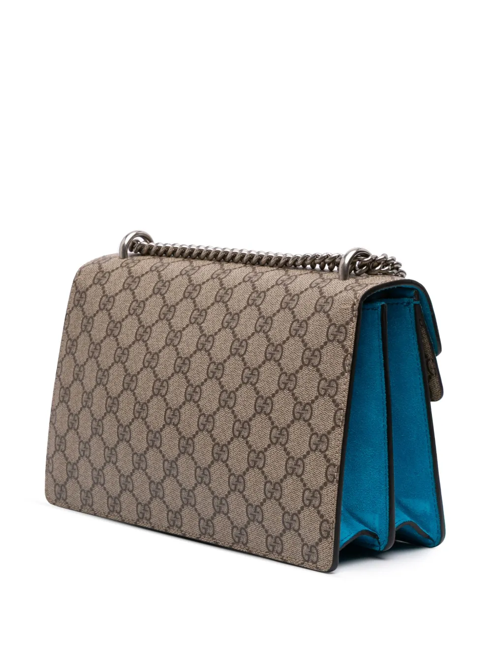 Pre-owned Gucci 2016-2025 Small Gg Supreme Dionysus Shoulder Bag In Brown