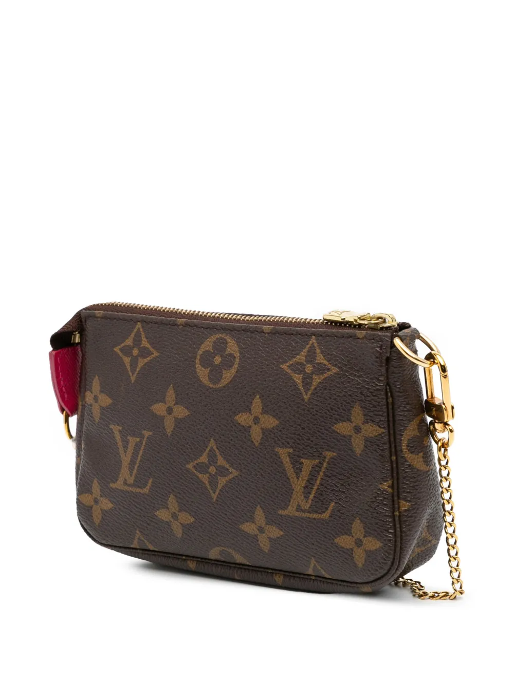 Pre-owned Louis Vuitton 2017 Monogram Giraffe Christmas Mini Pochette Accessoires Handbag In Brown