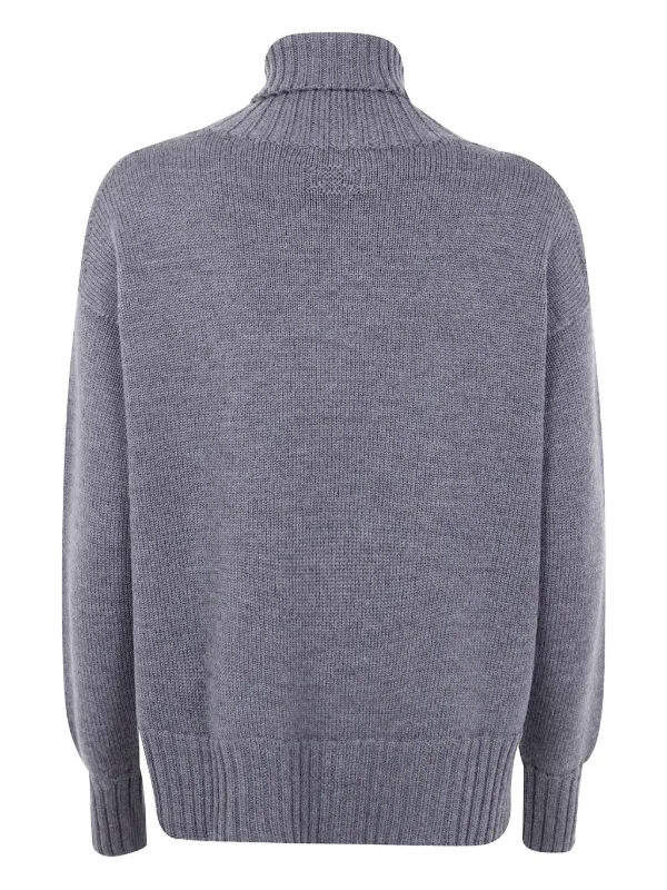 Drumohr Turtleneck Wool Sweater Grey FARFETCH ID