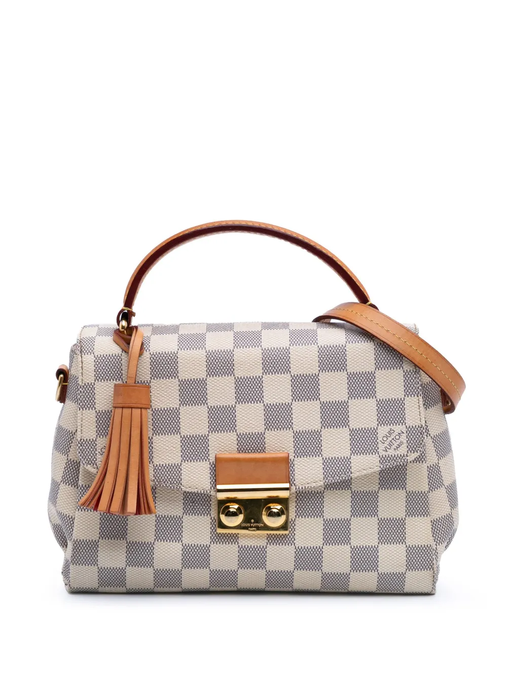 Louis Vuitton Pre-Owned 2017 Damier Azur Croisette satchel | White | Image 1