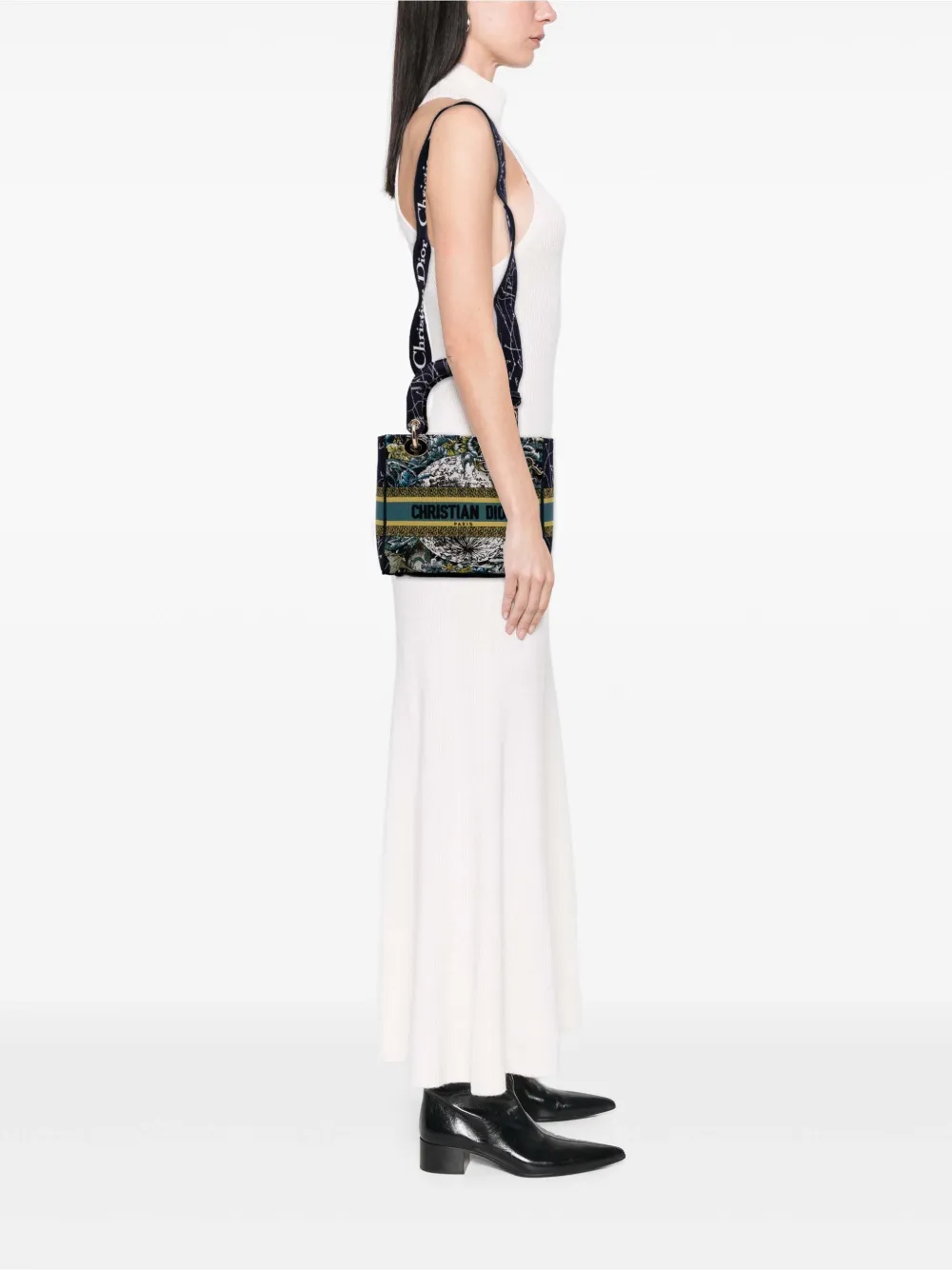 Christian Dior Pre-Owned 2021 Medium Canvas Embroidered Zodiac Lady D Lite satchel | Pre-Owned | Image 2