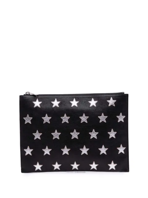Saint Laurent Pre-Owned 2016 Leather Star Rider iPad Pouch clutch bag