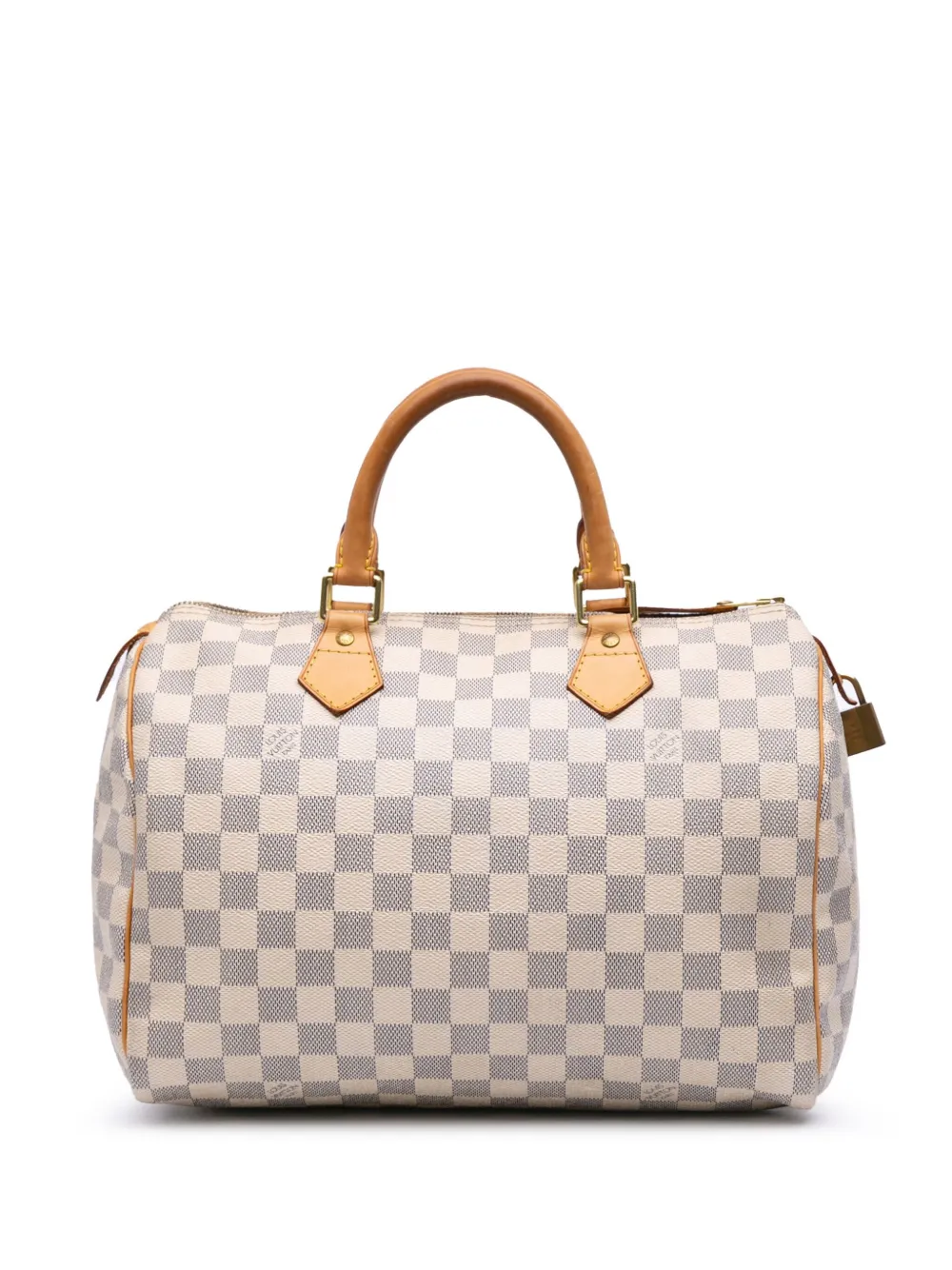 Louis Vuitton Pre-Owned 2010 ダミエ アズール スピーディ 30 ボストンバッグ - ホワイト Louis Vuitton Pre-Owned 2010 ダミエ アズール スピーディ 30 ボストンバッグ - ホワイト