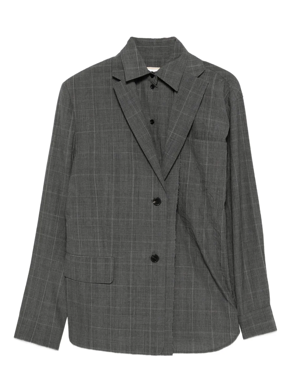 checked virgin-wool blazer