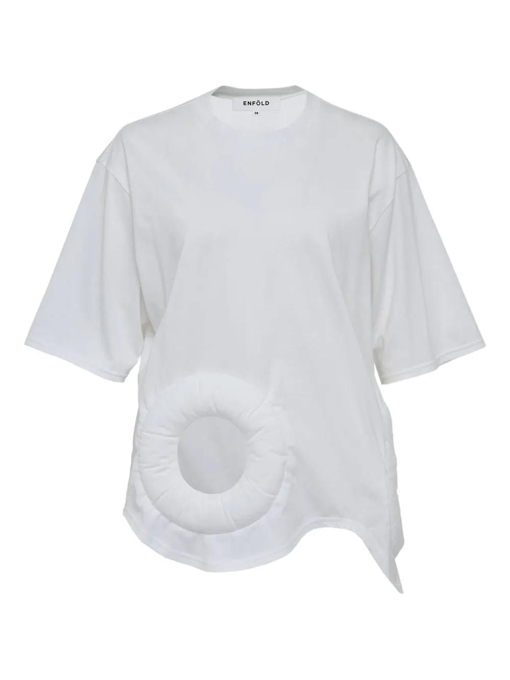 Enföld padded-detail T-shirt | White | Image 1