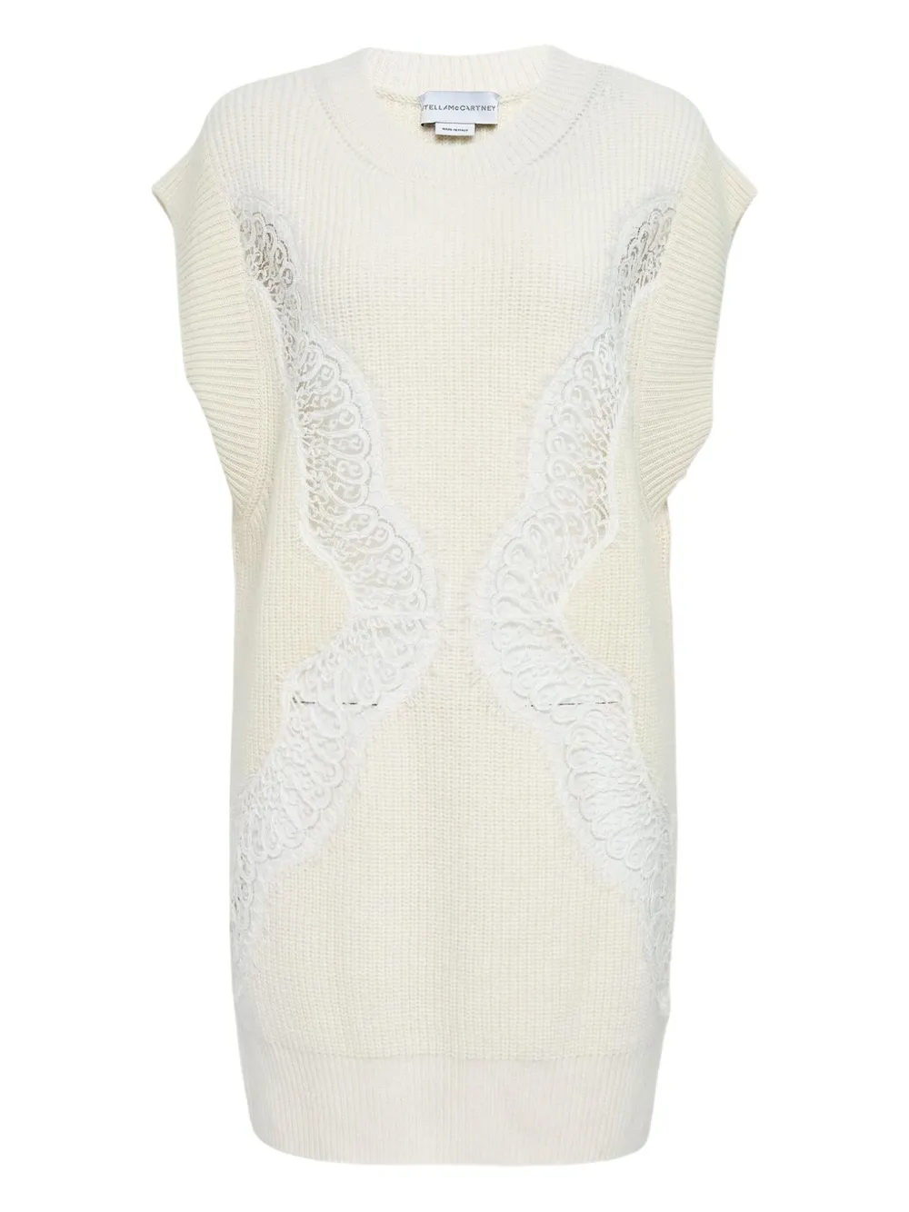 Stella Mccartney Lace-panel Vest In Neutral