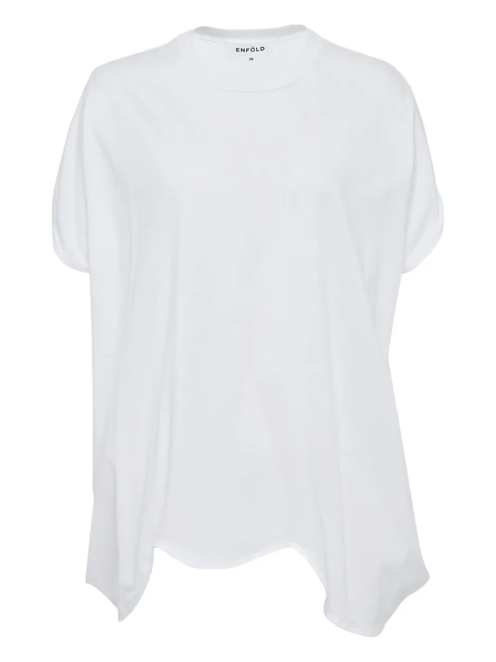 Enföld asymmetric cotton T-shirt | White | Image 1